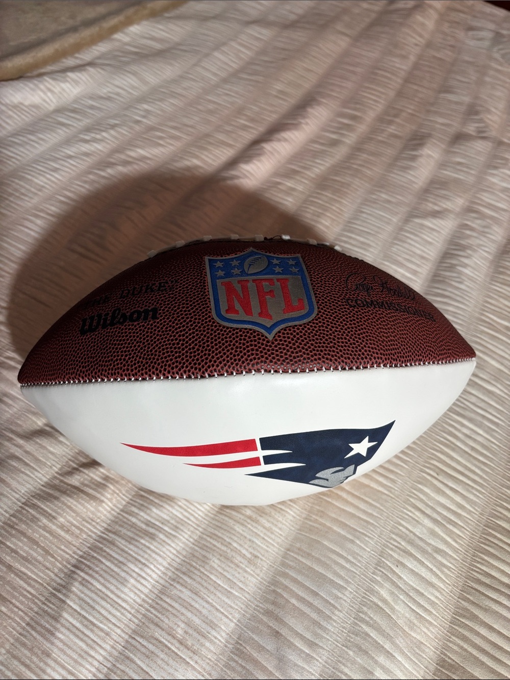 Wilson White NFL Panel Autograph Football
